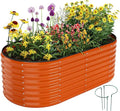 Galvanized Metal Planter Raised Garden Bed Kit for Gardening Outdoor，6x3x2ft Planter Grow Garden Box Raised Flower Bed，Long Vegetable Clearance Herb Raised Garden Beds for Container Gardening