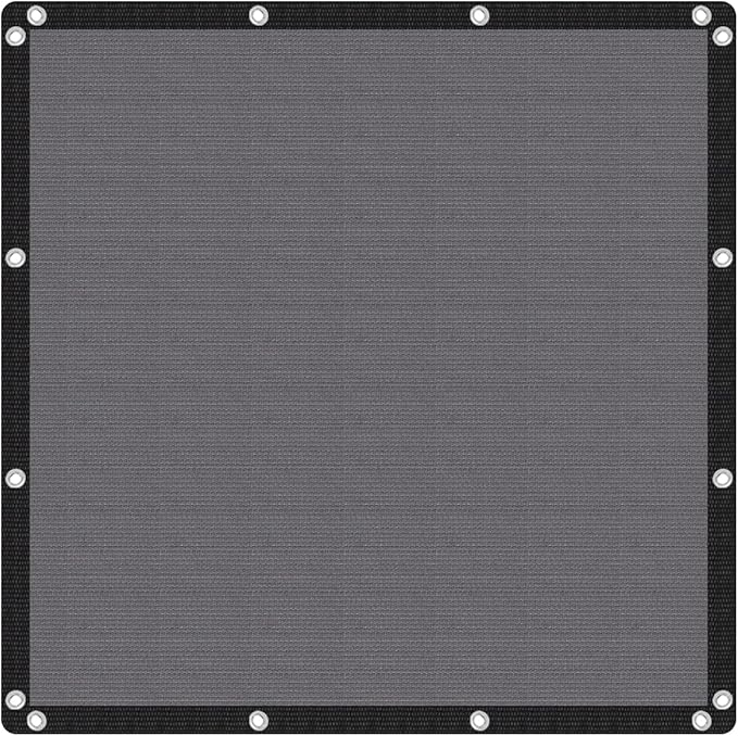 VICLLAX Shade Fabric Sun Shade Cloth with Every 2 FT Grommets for Patio Garden Pergola Cover Canopy 7x15 FT, Grey