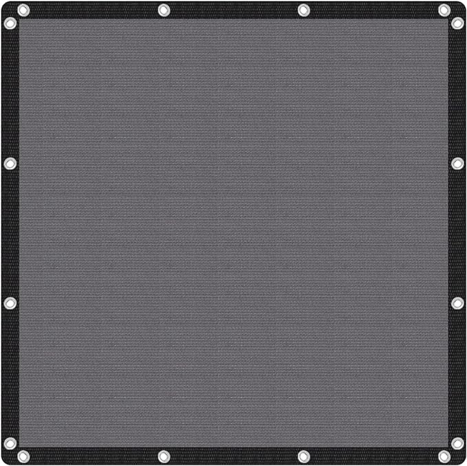 VICLLAX Shade Fabric Sun Shade Cloth with Every 2 FT Grommets for Patio Garden Pergola Cover Canopy 21x23 FT, Grey