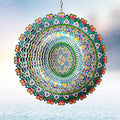 Wind Spinner Rich Love Mandala Wind Spinner Outdoor Hanging Wind Sculptures Kinetic 3D Metal Wind Catcher Yard Art Decoration Garden Decor Gifts for Women/Men/Mother/Father/Daughter/Grandma