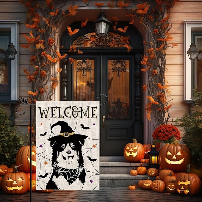 Seasonal Garden Flags Australian Shepherd Dog Double Sided Flags Set of 11 Holiday Farmhouse Indoor Outdoor Yard Lawn Christams Gifts Decorations 12.5x18 Inch