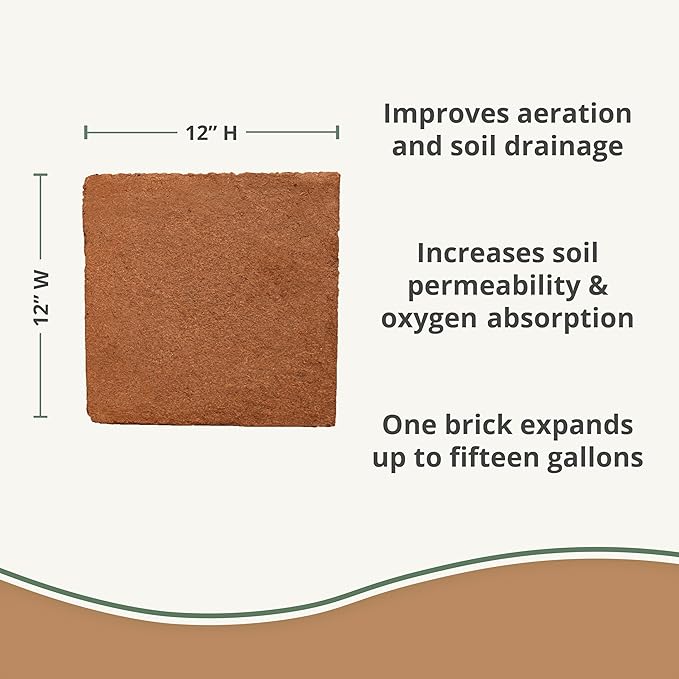 Buffered Coco Bliss (40lbs) - 100% Buffered Coco Coir - Organic Coco Coir for Plants, Garden Soil, & Potting Mixes - Coconut Fiber Substrate Mixes with Potting Soil for Indoor Plants & Outdoor Plants