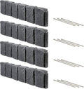 Beuta Landscape Edging | Garden Edging Border | Faux Stone Block XL for Lawn Edging, Flower Beds & Yard Edging – 4 Pack | Each Section Has 6 Blocks 48" L x 4" W x 9.5" H | 12 Spikes | Charcoal