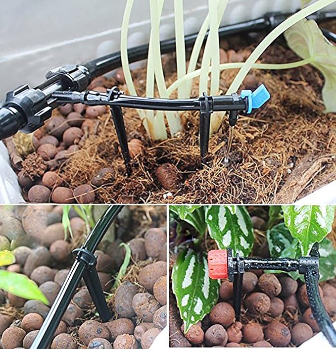 50 Pcs Irrigation Support Stakes for 1/4-Inch Tubing Hose