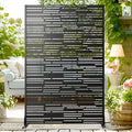 Outdoor Privacy Screen,72" H×47" W Metal Privacy Screen, Freestanding Privacy Fence Panels for Patio
