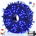 JMEXSUSS 500 LED Blue Christmas Lights Outdoor, 173ft 8 Modes Waterproof Christmas Tree Lights, Green Wire LED Fairy String Lights Plug in for Indoor Party House Holiday Christmas Decor