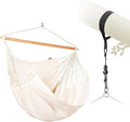 LA SIESTA® XL King Habana Cotton Hammock Chair Swing & Tree Mount Kit - Hammock Swing Chair w/Suspension Kit for Trees Beams & Posts - Indoor Outdoor Hanging Chair for Bedroom Patio - Latte