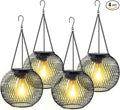 Solar Lantern Outdoor, KagoLing Upgraded Hanging Solar Lights Outdoor Garden Christmas Decorations Decorative Lighting Solar Powered Waterproof Tree Lantern for Garden Yard Patio Pathway, 4 Pack