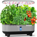 Hydroponics Growing System Kit, 16 Pods Indoor Garden with 28W Full Spectrum LED Grow Light, Auto Timer, 3 Smart Light Modes, 8L Large Herb Garden, Ideal Gardening Gift for Women, Men (Gray)