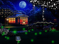 Solar Powered Firefly Lights,18 LED Fairy Automated Pulsating Firefly String Light Waterproof Garden Chasing Suitable for Swimming Pools, Fountain Fish Tanks, and Outdoor Decoration
