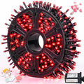 JMEXSUSS 500 LED Red Christmas Lights Outdoor, 173ft 8 Modes Christmas String Lights Plug in, Waterproof Red LED Lights for Indoor Tree Party Bedroom Xmas Halloween Decor