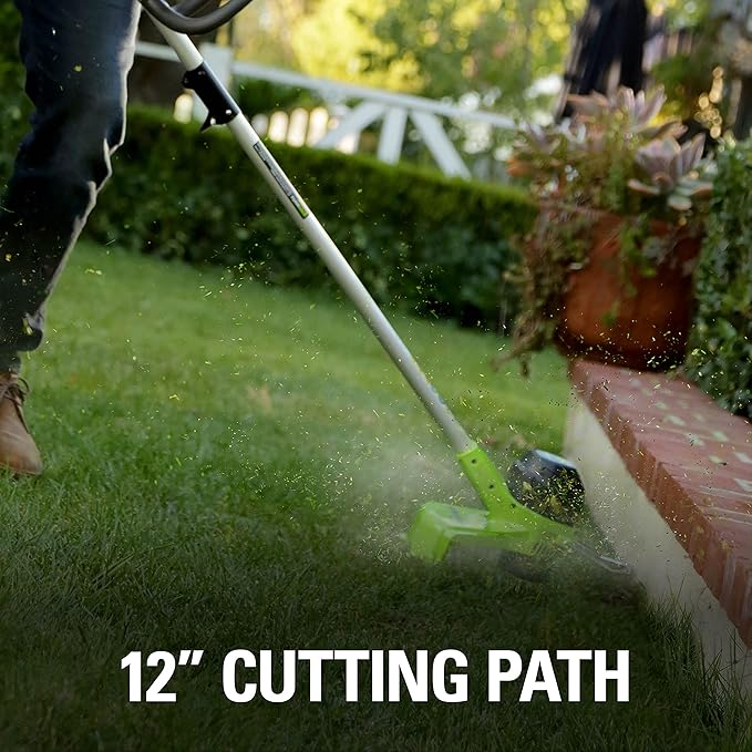 Greenworks 40V 12-Inch Cordless String Trimmer, Battery and Charger Not Included, BST4000