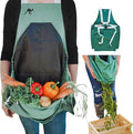 Roo Gardening Apron with Pockets & Harvesting, Picking Pouch - Adjustable, Water-resistant, Washable Canvas Cotton