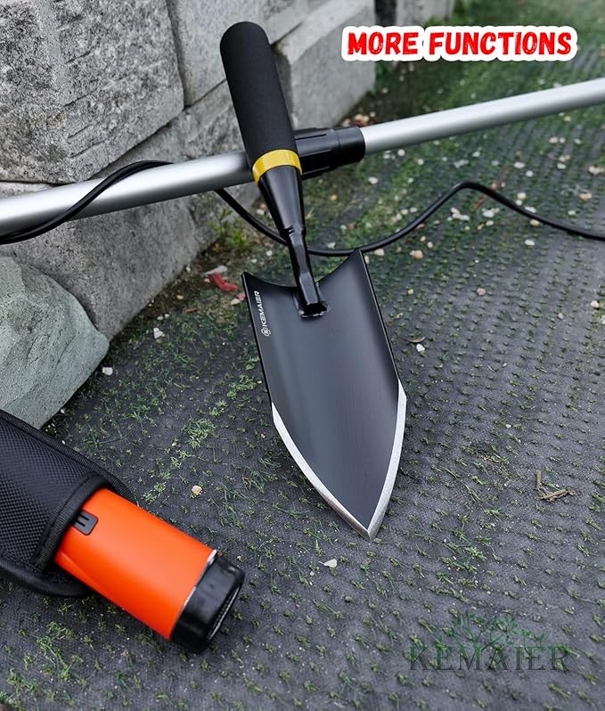 Garden Shovel - Heavy Duty Gardening Hand Trowel, Carbon Steel Garden Trowel with Rubberized Handle, Trowel Garden Tool for Diligent Farmer Soil Planting Digging Transplanting