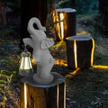 Solar Garden Statue 10 Inch Elephant Decor for Outside Yard Decoration Outdoor Unique Housewarming Gardening Birthday Gifts for Women Grandma