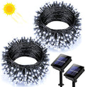 2 Pack Solar String Lights for Outside, Each 79Ft 240 LED Solar Lights Outdoor, 8 Modes Waterproof Solar Powered Christmas Twinkle Light for Backyard Patio Tree Party Garden Decoration, White
