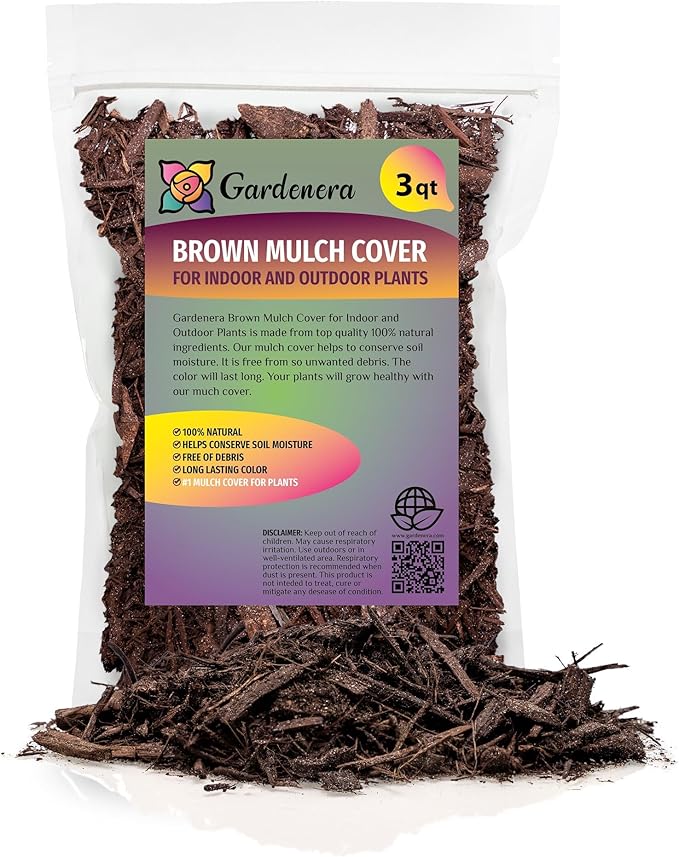 Brown Mulch - Create a Polished and Professional Outdoor Space - 3 QUARTS
