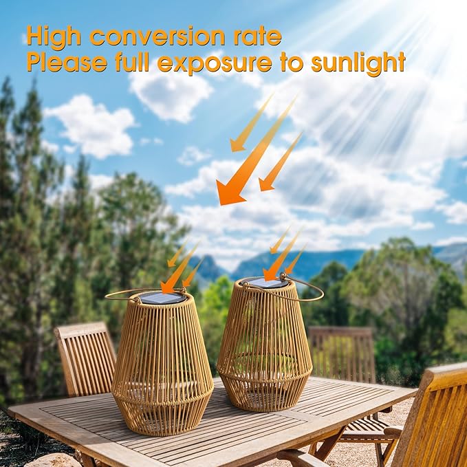 Solar Lanterns, KagoLing Solar Lanterns Outdoor Waterproof Solar Lights for Outside Hanging Solar Lights Outdoor Solar Lamp Lights Decoration for Garden,Yard,Patio,Porch,Trees,Lawn,Pathway, 4 Pack
