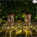 2 Pack Solar Lanterns Outdoor Hanging Hummingbird Decor Lantern,Waterproof Hollow Out Metal Decorative Garden Light,Graceful Decoration for Patio,Yard,Landscape,Festival