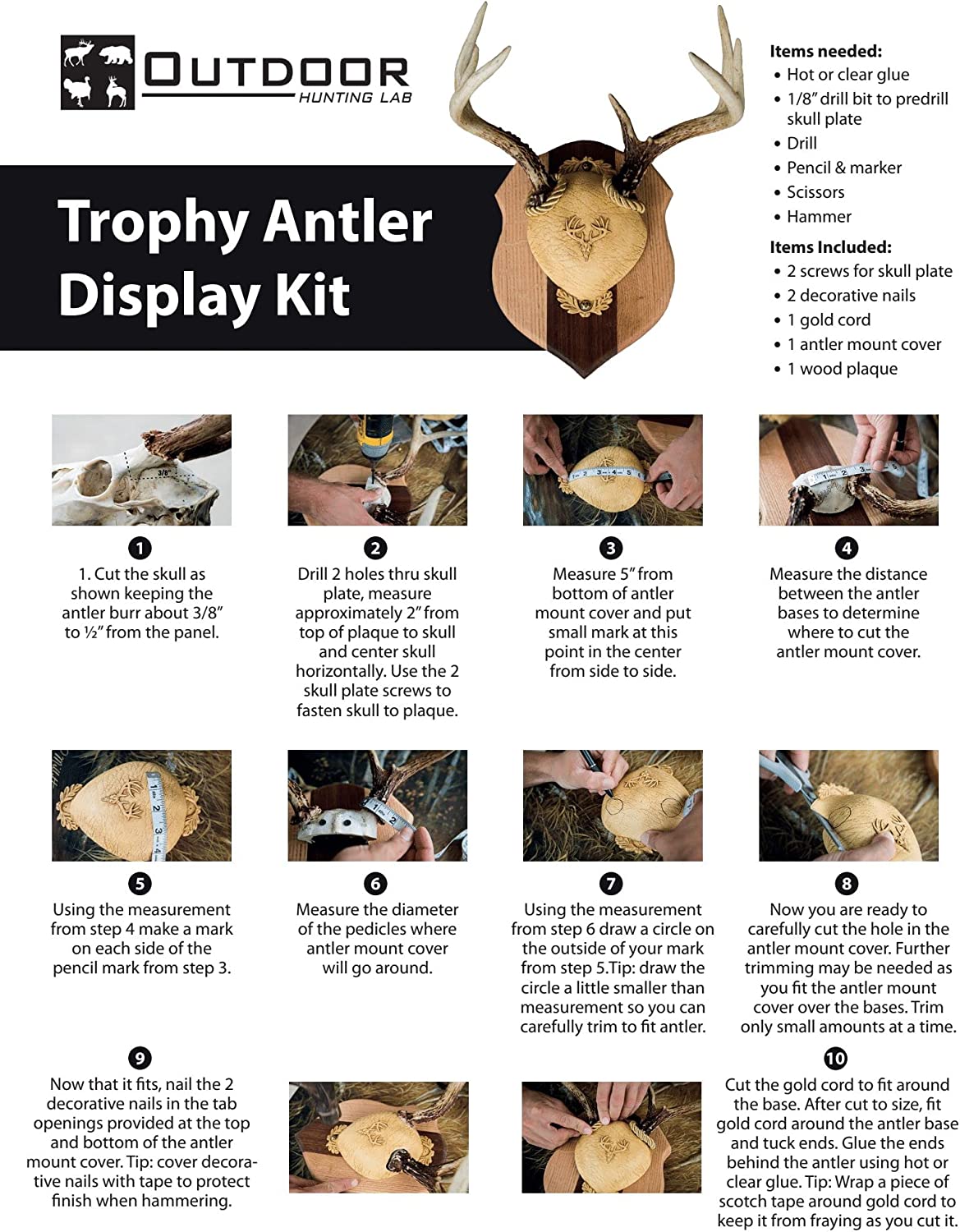 Antler Plaques