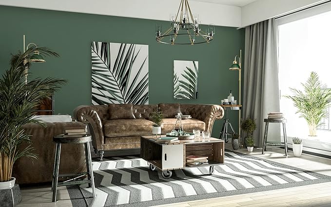 Dimoon 590''x17.7'' Green Peel and Stick Wallpaper Contact Paper Modern Self Adhesive Wall Paper Removable Renter Friendly Textured Solid Color Shelf Cabinet Vinyl Roll (590''x17.7'',Dark Green)
