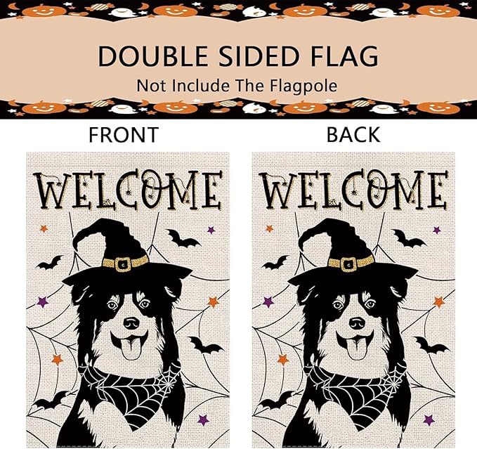 Seasonal Garden Flags Australian Shepherd Dog Double Sided Flags Set of 11 Holiday Farmhouse Indoor Outdoor Yard Lawn Christams Gifts Decorations 12.5x18 Inch