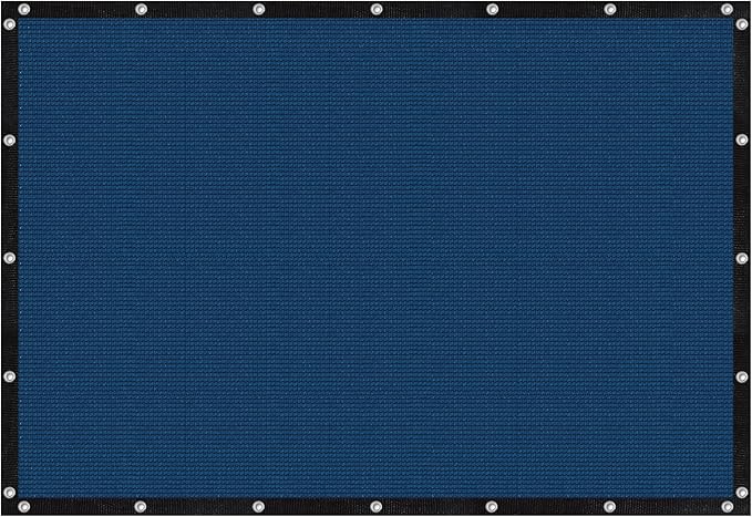 VICLLAX Shade Fabric Sun Shade Cloth with Every 2 FT Grommets for Patio Garden Pergola Cover Canopy 15x17 FT, Dark Blue