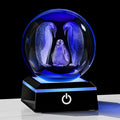 Penguin Gifts for Women 3D Crystal Ball 3.14'' - Laser Penguin Decor Glass Animals Penguin Gifts Figurines Statue Stuff for Room Decorations Penguin Night Light