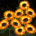 Garden Lights Solar Powered, 3 Pack Solar Outdoor Lights with 9 Bigger Sunflower Waterproof Realistic Solar Flowers Lights for Patio Pathway Walkway Landscape Yard Decorations