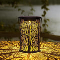 Solar Lanterns for Outdoor Waterproof, Hanging Solar Lights Gifts for Women Mom, Tree Lantern Hanging/Standing for Patio, Lawn, Tabletop, Garden Decorative LED Lantern Black Tree