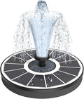 Solar Fountain Upgraded High Efficiency Glass Solar Panel, Solar Bird Bath Fountains with Flower No Battery,Solar Water Pump Fountain for Bird Bath Garden Small Ponds Outdoor Décor(White)
