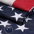 AZCOVER American Flag 5x8 FT Us Flag for Outside Heavy Duty Nylon American Flags for Outdoor with Embroidered Stars Sewn Stipes and Brass Grommets All Weather Lasting United States Flag