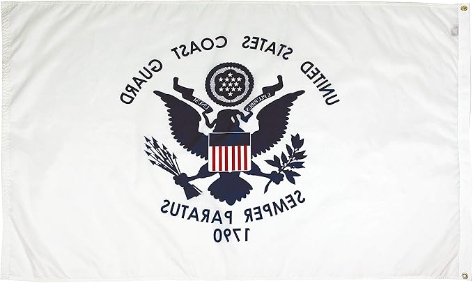 FlagSource U.S. Coast Guard Nylon Military Flag, Made in The USA, 4x6'