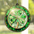 St Patricks Day Decorations - Irish Gifts for Women Men Friends Family, Shamrock Decorations, St Patricks Day Accessories - Double Layered Hanging Suncatcher 12 in