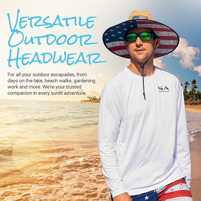 S A Company Summer Straw Hats for UV Sun Protection | Unisex Adult