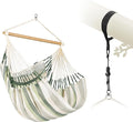 LA SIESTA® Large Comfort Domingo Hammock Chair Swing & Tree Mount Kit - Suspension Kit for Trees Beams Posts - Weatherproof, Outdoor Indoor Hammock Swing - Hanging Chair for Bedroom Patio - Cedar