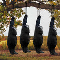 Lewtemi 4 Pcs 17 Inch Realistic Hanging Dead Crows Decoy Life Size Black Feathered Crow Fake Black Crows for Garden Decorations