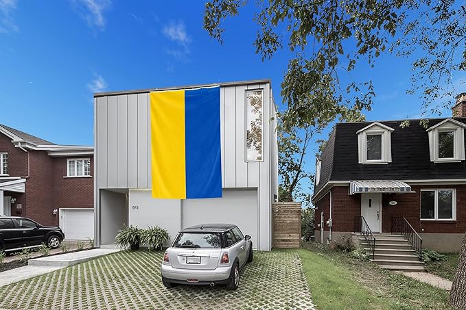 Ukraine Extra Large Flag 12x18FT Giant Ukrainian National Polyester Flag With 5 Grommets For Patriotic Ukrainian Themed Festival Events Party Decoration(Ukraine, 12x18FT)