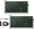 iPower Durable Seedling Heat Mat Warm 10" x 20" - 2 Pack Hydroponic Heating Pad Waterproof and A Digital Thermometer for Seed Starting Greenhouse and Germination