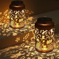 2 Pack Solar Lanterns Outdoor Waterproof, Frog Garden Decor Gifts for Women Mom Grandma Hanging Solar Lights Metal Solar Decoration Outside for Yard, Patio, Lawn, Pathway, Landscape