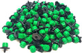 (100-PACK) - 360 Degree 1/4" Inch Universal Barbed Drip Emitter - Adjustable Flow 0-18.5 GPH Fit 1/4 (4-7mm) Drip Irrigation Tubing - Professional Grade Drippers for Drip Irrigation