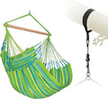 LA SIESTA® Large Comfort Domingo Hammock Chair Swing & Tree Mount Kit - Suspension Kit for Trees Beams Posts - Weatherproof, Outdoor Indoor Hammock Swing - Hanging Chair for Bedroom Patio - Lime