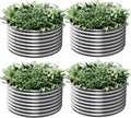 4 Pack 3x3FT Round Galvanized Raised Garden Bed Outdoor,Metal Garden Bed for Vegetables,Steel Raised Beds for Gardening,Above Ground Garden Box for Flower-R37
