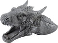 Dragon Garden Downspout Sculpture; Splash Block Anchor w/Ramp for Downspout Extension