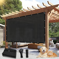 Outdoor 90% Sun Shade Cloth with Grommets, 18 X 23 FT Pergola Shade Cover for Garden Patio Carport Kennel Swimming Pool, Black (We Make Custom Size)