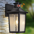 Motion Sensor Outdoor Wall Light - Black Dusk to Dawn Outdoor Lighting, LED Waterproof Exterior Light Fixture, Modern Porch Light Outside Wall Mount for House Patio Garage Garage, Anti-Rust