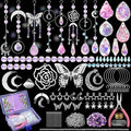 DIY Suncatcher Kit 400pcs Sun Catchers Making Kit Supplies Crafts sun catcher kits for adults Hanging Prism Suncatcher with Crystals for Indoor Window Home Wedding Garden Festival Decor (Butterfly)