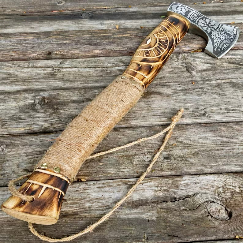 3 Viking axes set