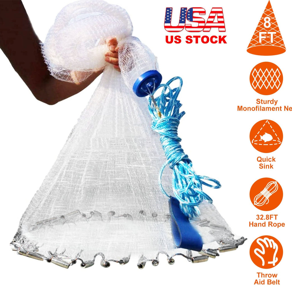 GBruno 8ft Radius Fishing Cast Net