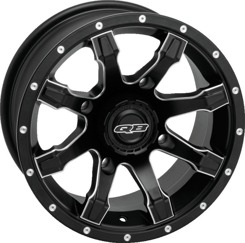 QuadBoss, QuadBoss Grinder 12x7 PowerSports Wheel with 4/110 Bolt Pattern and 5+2 Offset